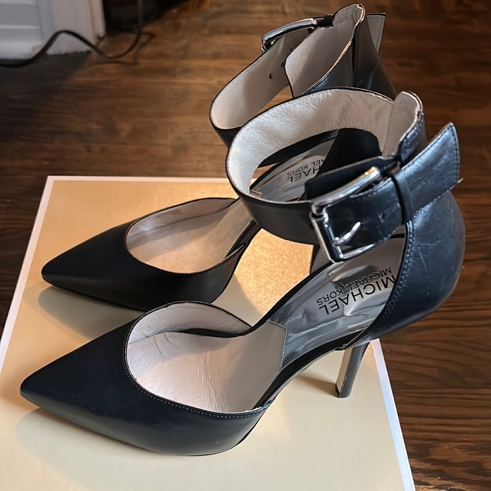 Michael Kors Black Ankle Strap Pump